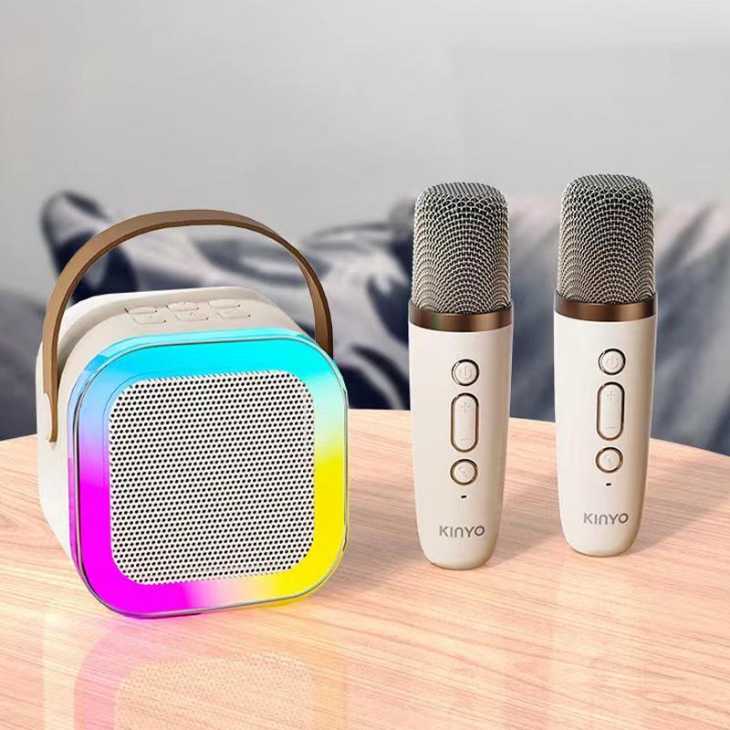 Charging Wireless TF Card Playback LED Light Audio Speaker for Summer Gift, 1 Count BT Noise Reduction Speaker Devices with Mic for Smartphone Home Party - 4